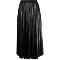 fabiana filippi jupe mi-longue à design plissé - noir