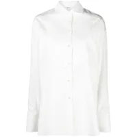bally chemise en coton à manches longues - blanc