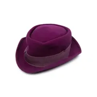 moschino pre-owned chapeau à détail de nœud (années 2000) - violet