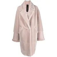blancha manteau à design réversible - rose