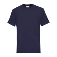 ferragamo t-shirt en coton à logo appliqué - bleu