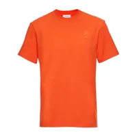 ferragamo t-shirt en coton à logo appliqué - orange