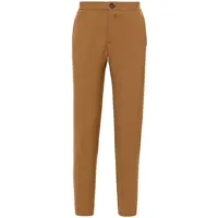 sandro pantalon de costume à coupe fuselée - marron