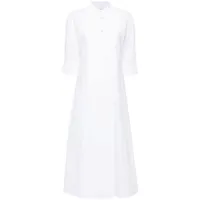 studio nicholson robe-chemise en coton - blanc