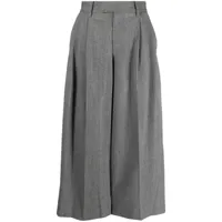 alexander wang pantalon de tailleur court en laine - gris