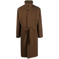 lemaire manteau à taille ceinturée - marron