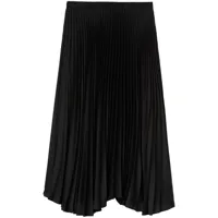 jil sander jupe plissée à taille haute - noir