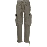 greg lauren pantalon fuselé à poches cargo - vert