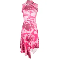 diesel robe asymétrique à fleurs - rose