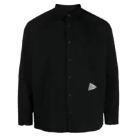 and wander chemise à patch logo - noir