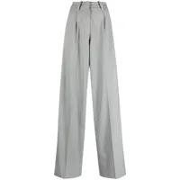 iro pantalon droit isaline à design plissé - gris