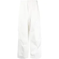 jil sander pantalon en coton à coupe droite - blanc