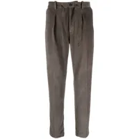 circolo 1901 pantalon en velours côtelé à coupe slim - gris