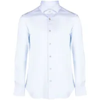 boglioli chemise en coton à manches longues - bleu