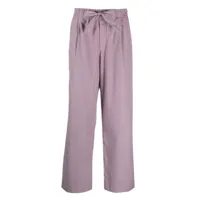 tekla x birkenstock pantalon de pyjama rayé - violet