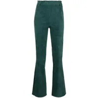 arma pantalon en cuir à coupe évasée - vert