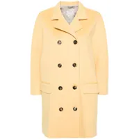 alberto biani manteau à boutonnière croisée - jaune