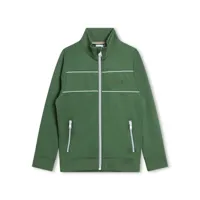 boss kidswear veste zippée à logo brodé - vert