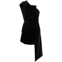 vivetta robe courte à détail de nœud - noir