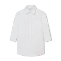 marc jacobs kids robe-chemise en popeline à logo jumbled - blanc
