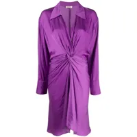 zadig&voltaire robe mi-longue rozo à détail de nœud - violet