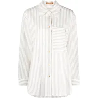 rejina pyo chemise caprice à rayures - blanc