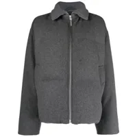 toteme veste matelassée à fermeture zippée - gris