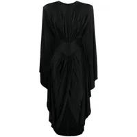 alexandre vauthier robe asymétrique à design drapé - noir