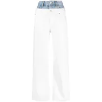 sandro jean ample en coton biologique - blanc