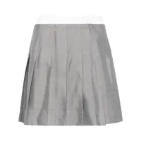 sandro minijupe à design plissé - gris