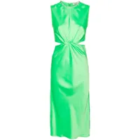 sandro robe mi-longue à ornements strassés - vert