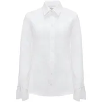 victoria beckham chemise en coton organique à plis - blanc