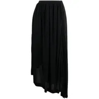 jil sander jupe plissée à design asymétrique - noir