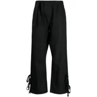maharishi pantalon de jogging shinobi en coton biologique mélangé - noir