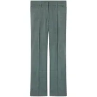 stella mccartney pantalon de tailleur à détails de coutures - vert
