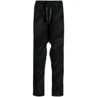 maharishi pantalon de jogging 4519 camo shinobi en coton biologique - noir