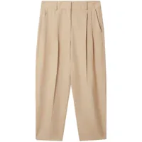 stella mccartney pantalon de tailleur à design plissé - tons neutres