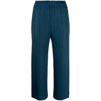 pleats please issey miyake pantalon thicker bottoms 2 à plis - bleu