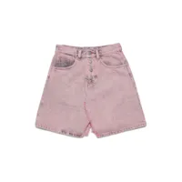 mm6 maison margiela kids jupe en jean à patch logo - rose