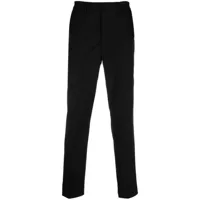 barena pantalon droit à plis marqués - noir