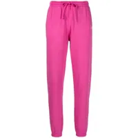 mc2 saint barth pantalon de jogging en coton à logo brodé - rose