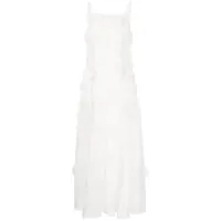 rachel gilbert robe mi-longue whitley à fleurs appliquées - blanc