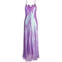 forte forte robe longue à effet iridescent - violet