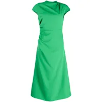 rachel gilbert robe mi-longue willa à fronces - vert