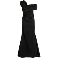 rachel gilbert robe longue edan à design asymétrique - noir
