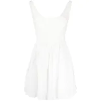 zimmermann robe-corset alight à coupe courte - blanc