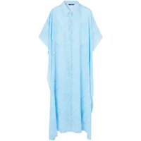 versace robe de plage à imprimé barocco - bleu