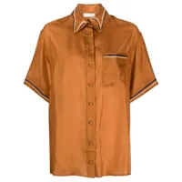 zimmermann chemise en soie alight à imprimé graphique - orange