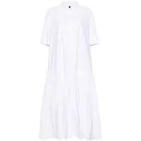 jil sander robe-chemise à taille basse - blanc