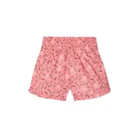 off-white kids short en coton à imprimé bandana - rose